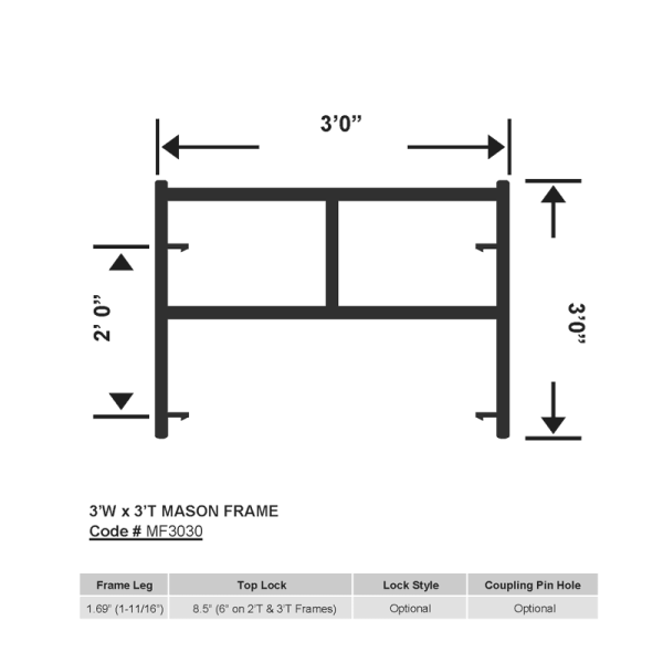 3'W-x-3'T-Mason-Frame_OD169_MF3030